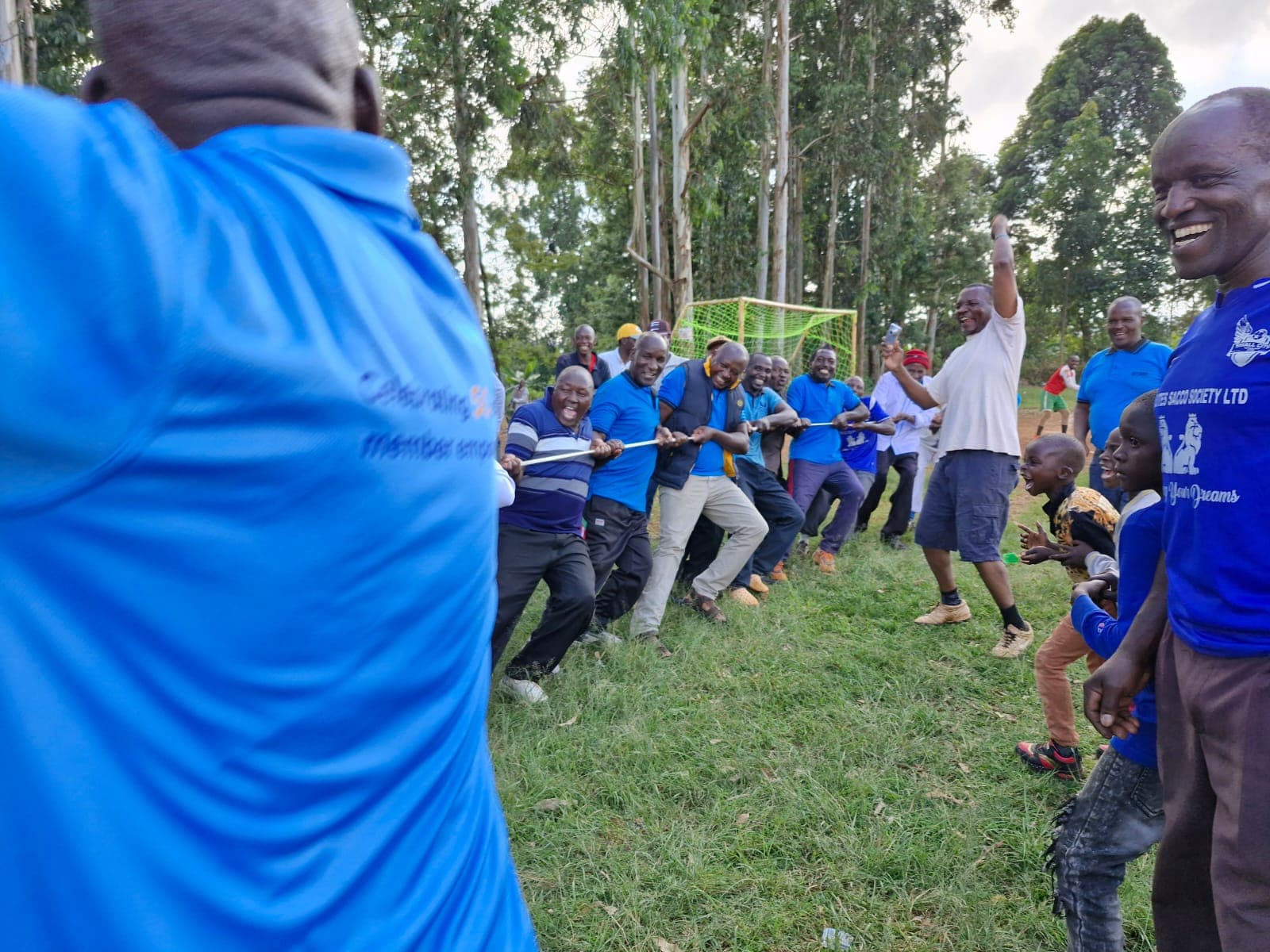 Tag of war between Small City FC and SACCO welfare members.